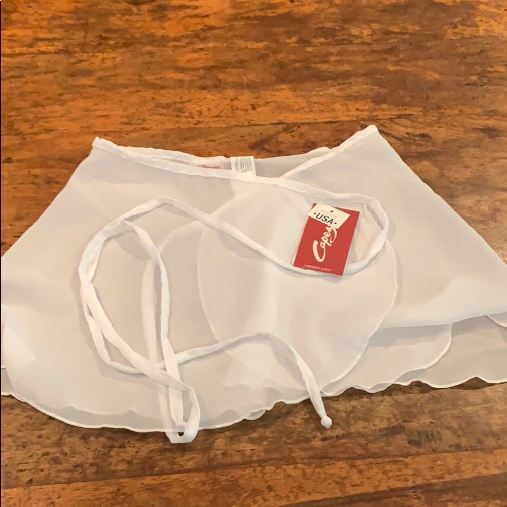 Capezio White Wrap Skirt